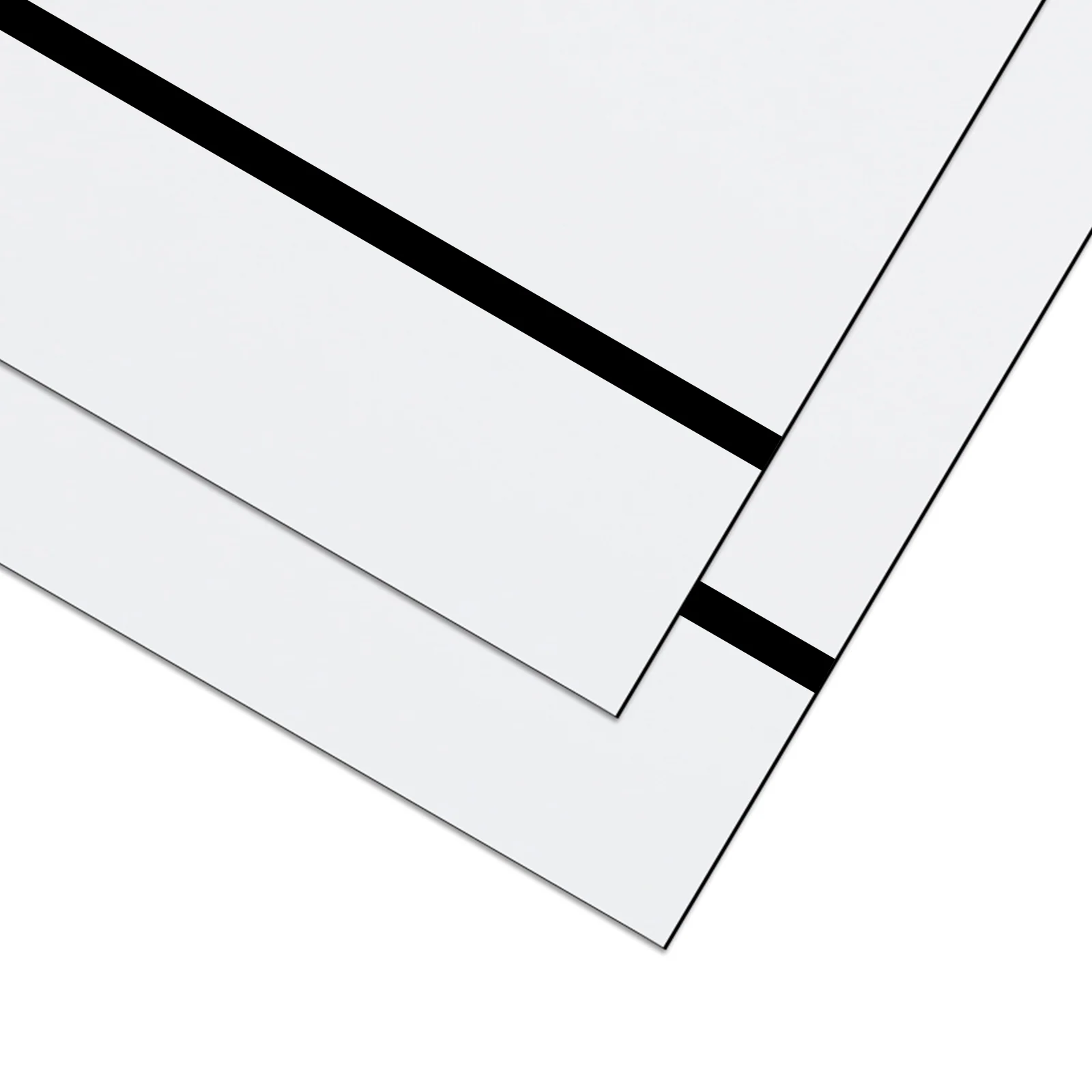 1.3mm White to Black Two-Tone Acrylic Sheet (4pcs) - Image 4
